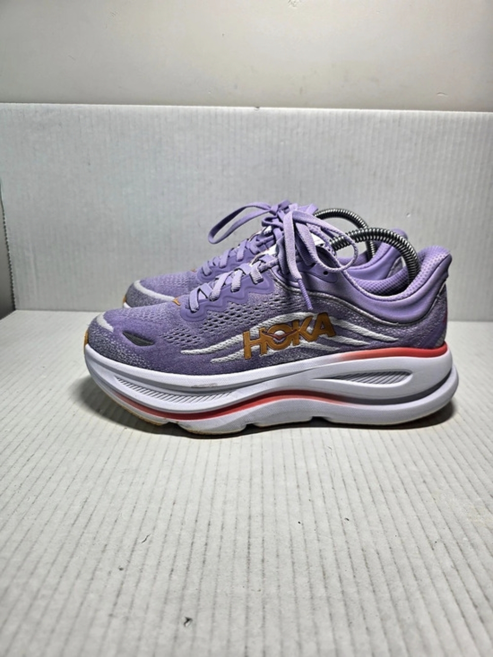 Hoka Bondi Athletic Shoes Purple US 7.5 In Good Condition